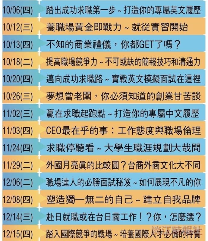 職涯講座傳授小撇步
