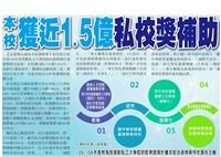 本校獲近1.5億私校獎補助