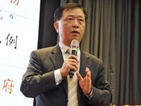 3月3日世界校友會聯合會雙年會論壇的第二場演講，邀請財金系教授兼兩岸金融中心主任林蒼祥開講。