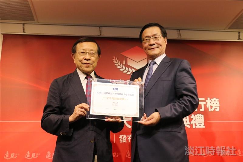 2018《遠見雜誌》臺灣最佳大學排行榜 本校榮獲「文法商類」全國第4