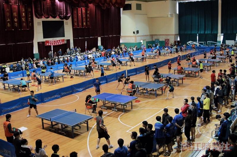 第16屆淡大盃全國大專桌球錦標賽700人到校切磋