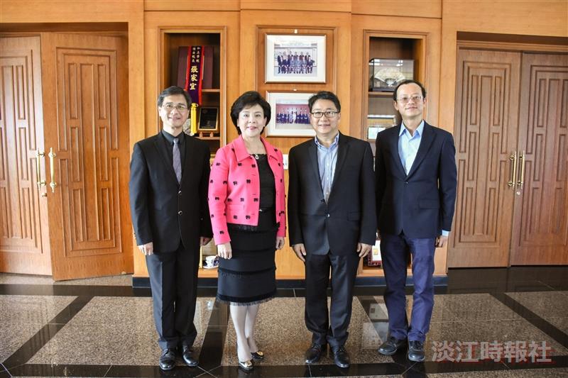 資工系熊貓講座講者：教授林復華於3/26拜會葛校長、董事長