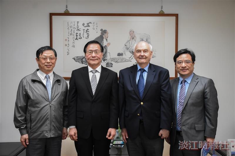 管科系熊貓講座講者拜會葛校長、拜訪董事長