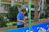淡水校園圍籬拆除