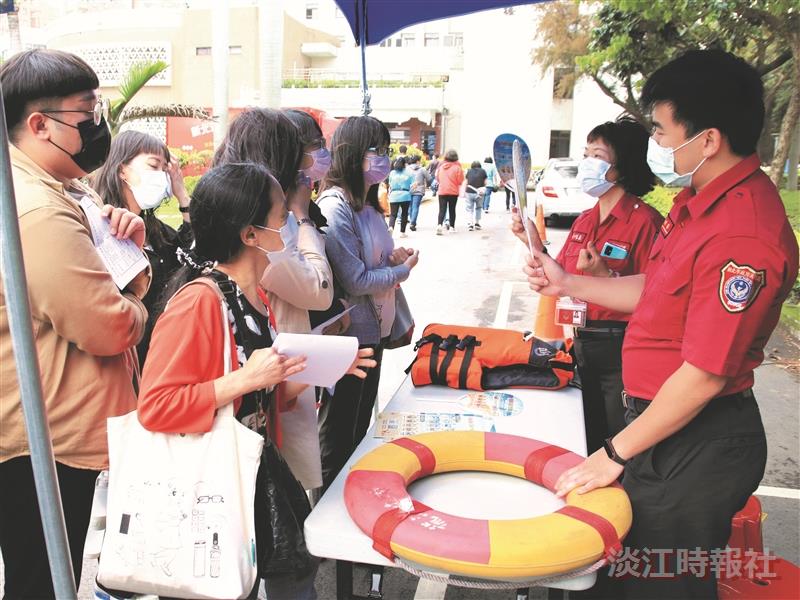 110年度防護團常年訓練，李鴻源教授演講及震災體驗與防災實務演練
