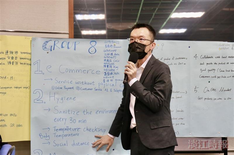 教師教學發展中心舉辦EMI全英語授課經驗分享，由國企系副教授孫嘉祈主講