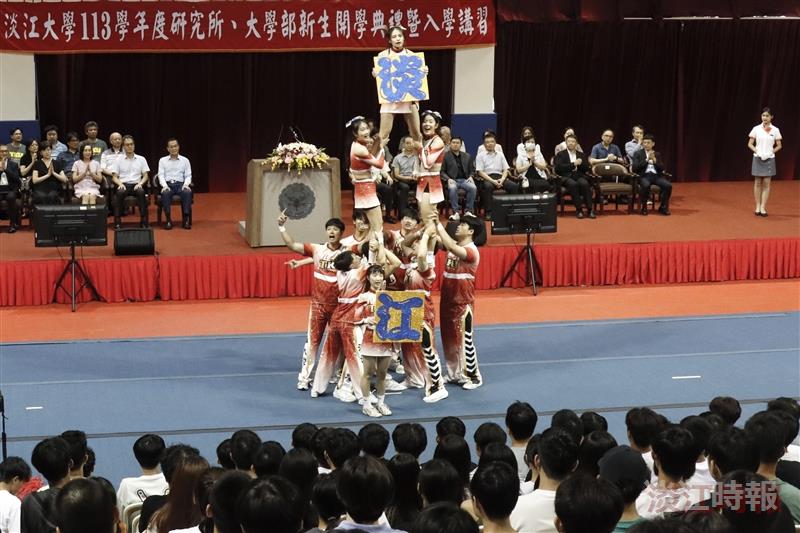 The performance by the competitive cheerleading team kicked off the opening ceremony, energizing the atmosphere.