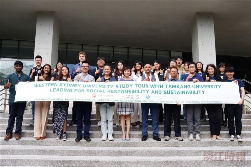 澳洲姊妹校西雪梨大學師生8人蒞校，將進行為期兩週的短期研習課程。（攝影／淡江時報與媒體中心李作皊）