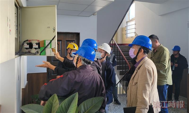 The advisory team conducted on-site visits to assess the operational status of energy-saving equipment at the applicant universities.