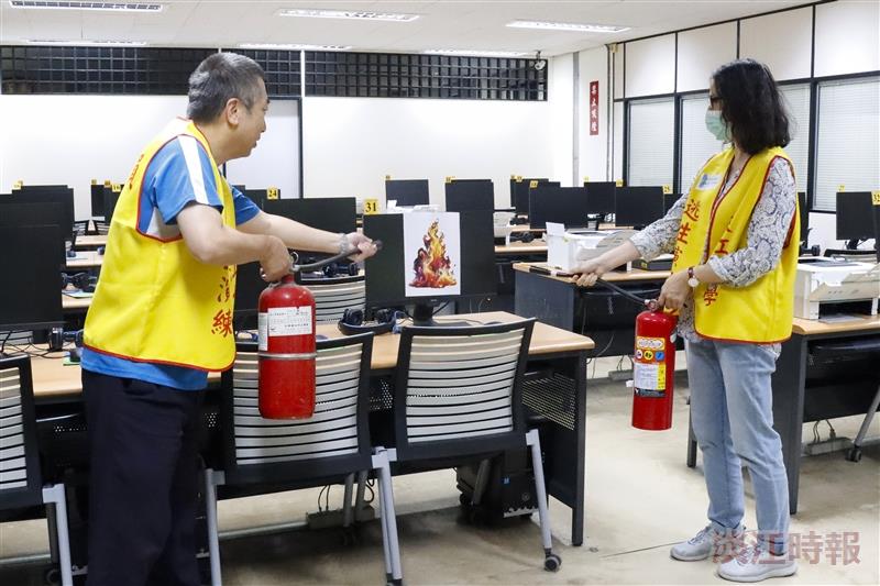淡水校園教學大樓（商管大樓）防空疏散暨地震避難掩護演練