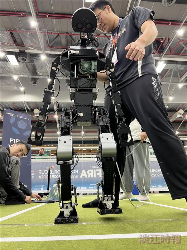 Gait Test of the Large Humanoid Robots