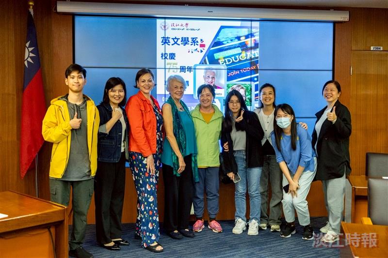 Nieto母女合作談雙語議題　與英文系師生交換英語教學現況