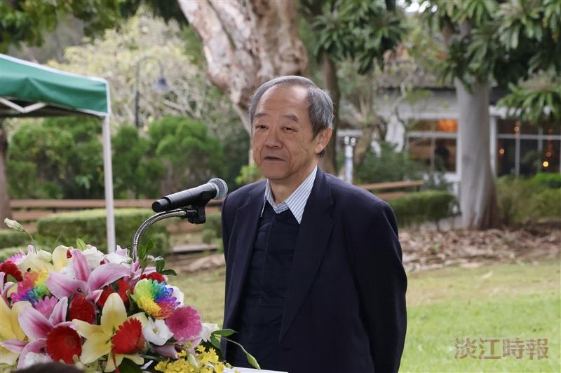 Andy Chen, Golden Eagle alumnus of the Department of Chemical and Materials Engineering and Chairman of Skwentex International Corp., delivered remarks.