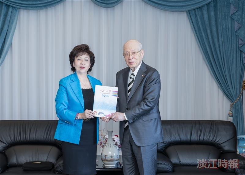 諾貝爾熊貓講者野依良治拜會校長董事長