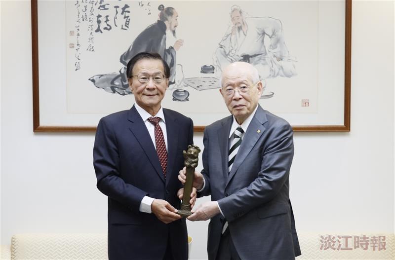 諾貝爾熊貓講者野依良治拜會校長董事長
