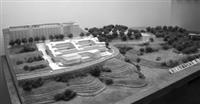 由本校建築系同學製作的蘭陽校園模型。