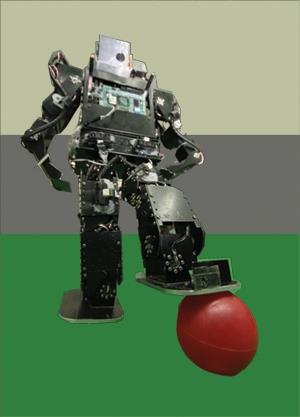（左圖：人形機器人�涂嘉翔攝）
