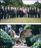 金鷹銅雕揭幕　展翅沖天