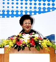 本校57校慶慶祝大會，呂副總統親臨祝賀。（黃士航攝）