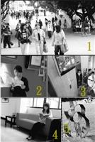 1.禁行車輛的文館前小麥步道，上、下課同學放心在此步行、聊天，無後顧之憂。2.文館三樓的「創意紅」現代感十足，活動海報、書籍展示、液晶電視播放創意影片，一面牆給你知識無限。3.裝設在商館電梯前的液晶電視，每天播放不同主題的影片，師生等電梯時不但不覺無聊，還可以利用時間增長見聞。4.商館十樓穿廊新設沙發椅，同學們課餘會在這裡聊天、看書、討論功課，不但美化空間也提供更好的學習環境。5.牧羊草坪上多了李雙澤紀念碑相伴，學生在此辦活動或休憩，也能一邊回味民歌在淡江的盛況。