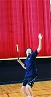 羽球社發揮主場優勢力克強敵，再度蟬聯北區羽球邀請賽冠、季軍寶座。（攝影�洪翎凱）