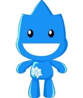 圖為行銷組作品「三峽•藍」設計的動畫公仔bululu 。（資料來源�洪翎凱提供）