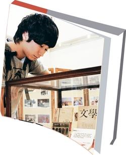 陳映真作品展，參觀者專注的品味作品，神遊其中。（攝影�曾煥元）