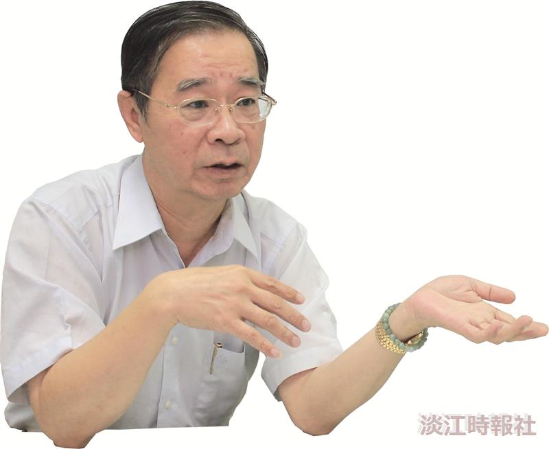 陳瑞貴勉勵學生要眼光放遠，才能胸懷世界，決勝未來。（攝影／陳維信）