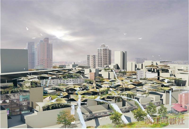 建築系畢業校友賴嘉豪結合綠色環保為設計，以「地衣建築」作品參與美國「d3 Natural Systems 2011」獲世界第2，成績亮眼，在國際嶄露頭角。（圖片來源：http://www.d3space.org/competitions/）