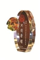 資工系贈與企業的感謝牌。（攝影／林奕宏）