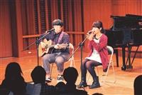 理學院「科技與藝術的對話」音樂會，邀請第23屆金韶獎創作組冠軍「Vast &amp;amp; Hazy」樂團前來表演。（攝影／洪聖婷）