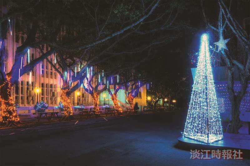 耶誕燈飾 七彩閃亮校園