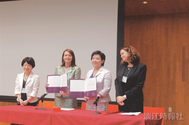 張校長與教部次長黃碧端 領大學校長團訪美