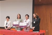 張校長與教部次長黃碧端 領大學校長團訪美