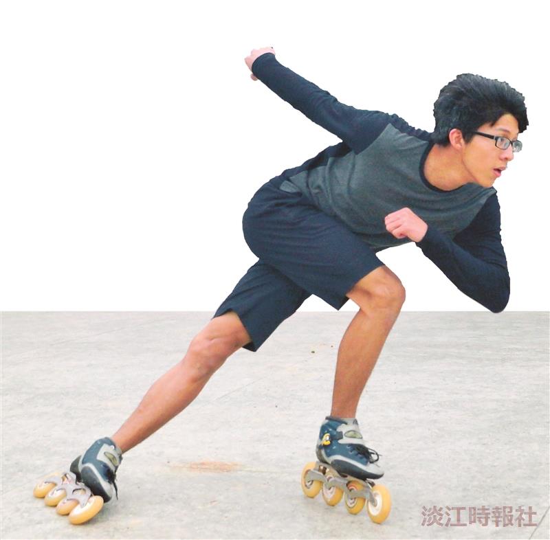 資工四曾翊銘 溜冰彈簧腿 跨田賽奪冠
