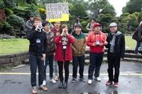反對媒體壟斷淡江學生發起拍照聲援活動