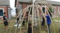 建築系師生於6/11起在淡水海關碼頭草坪展出「竹構藝術工程」