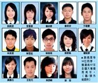 劉佩旻等14位同學獲選為97年全國大專優秀青年。（圖�課外組提供）